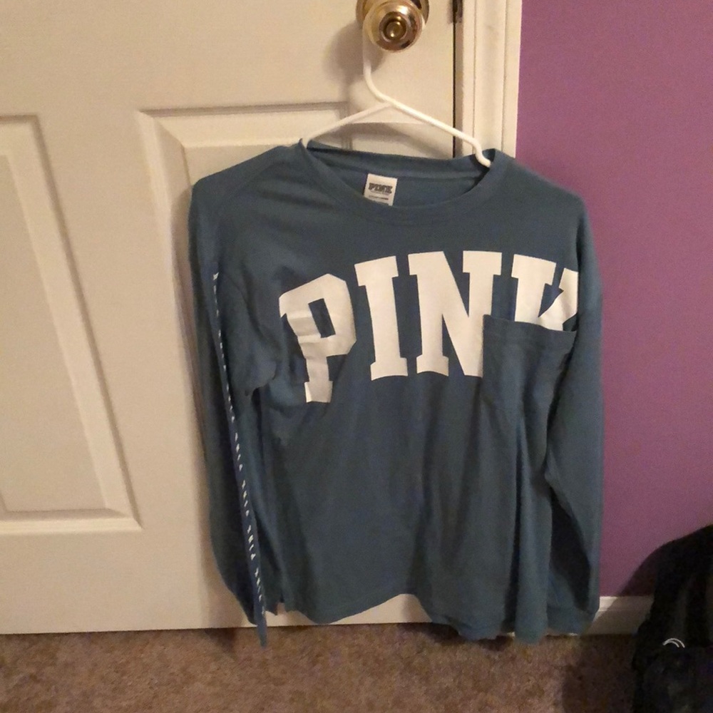 pink long sleeve shirt